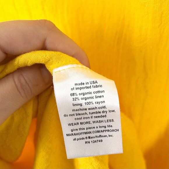 Mara Hoffman Emilie One Shoulder Button Detail Dress - Picture 7 of 7